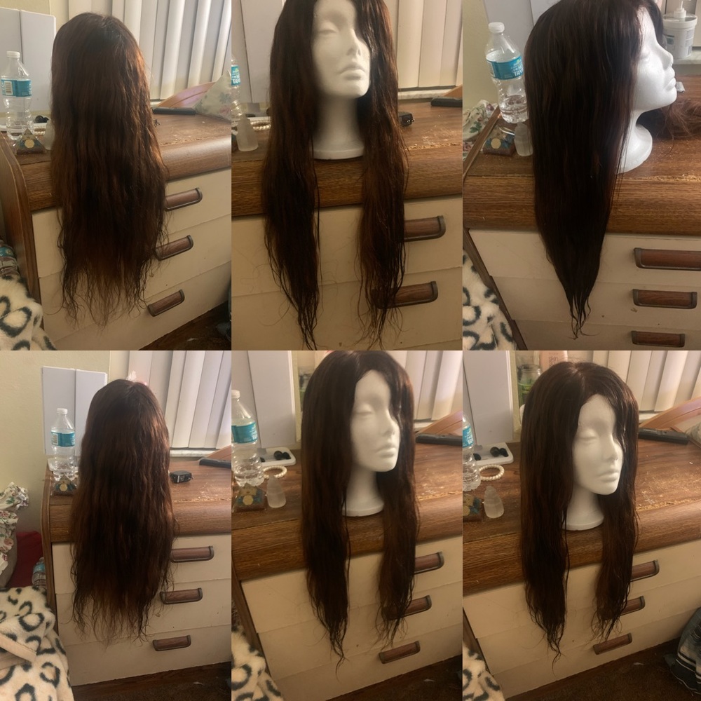 28” Brazilian closure human wig